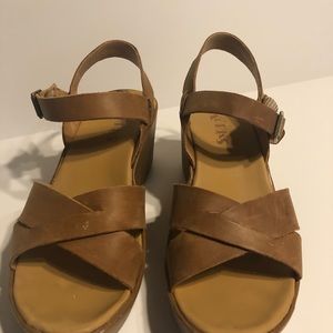 Kork ease platform leather sandals